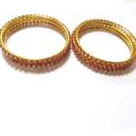 Stones bangles gold plated traditional indian exclusive design