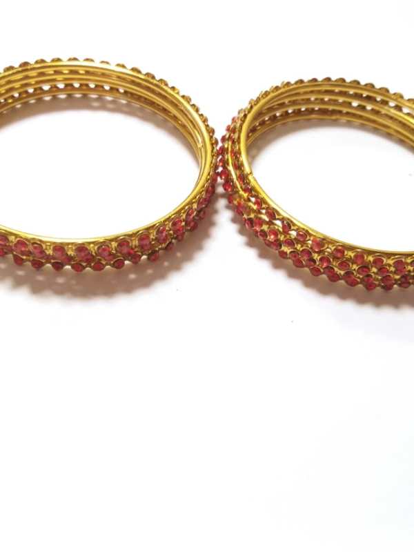 Stones bangles gold plated traditional indian exclusive design