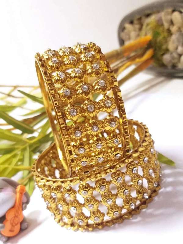 Brass stone alloy beads copper bangles for women