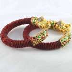 Trending And Unique Maroon Kada set of 2