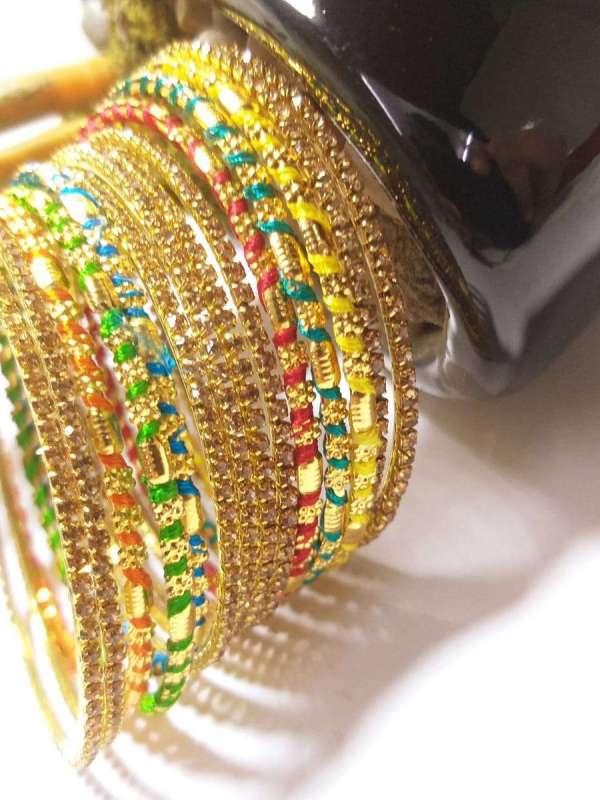 Gold-plated multicolours bangles for women and girls
