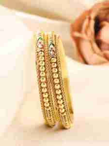 Alloy Gold Plated Bangles For Women