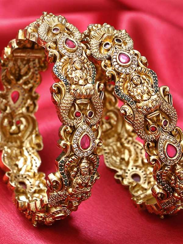 Gold Plated Laxmi Openable Bangles