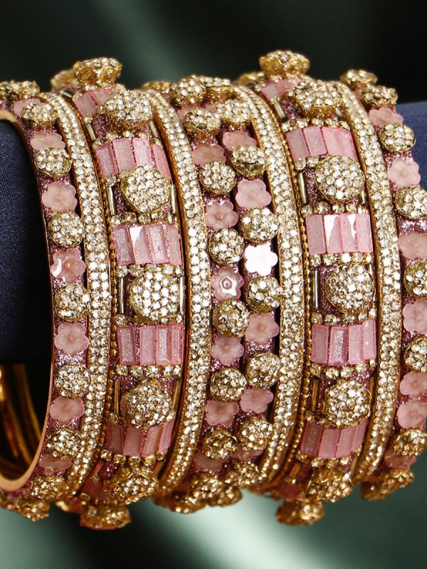 Gold Plated Stone Bangles