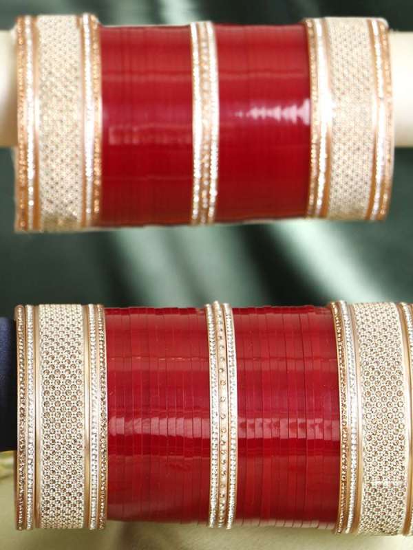Gold Plated Pearl Bridal Stone Chuda