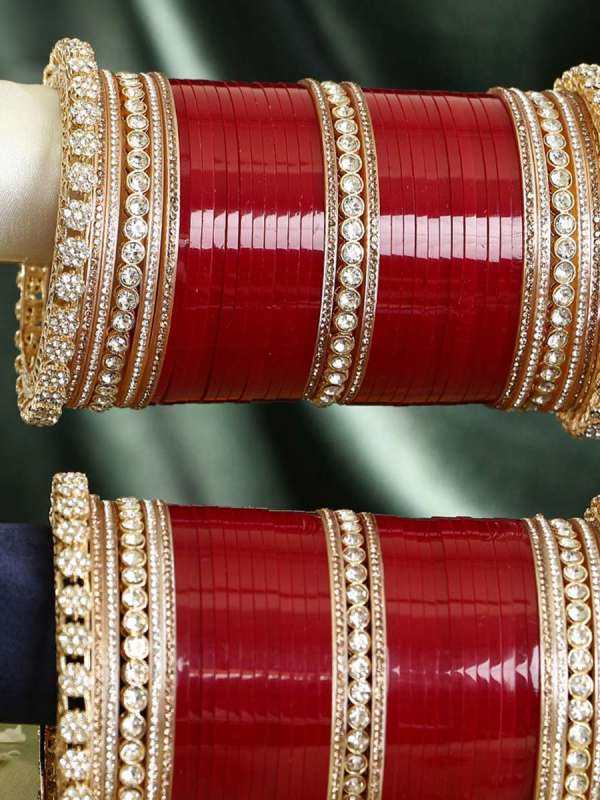 Gold Plated Bridal Kundan Chuda