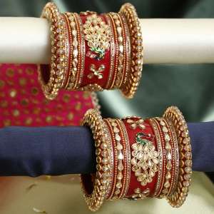 Gold Plated Peacock Bridal Chuda