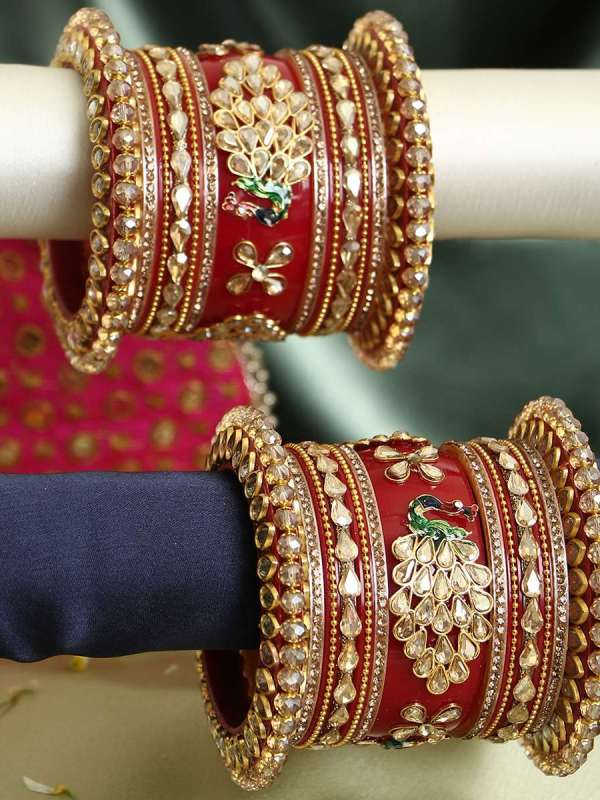 Gold Plated Peacock Bridal Chuda
