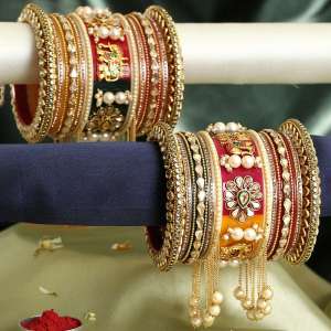 Gold Plated Elephant Bridal Chuda