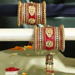 Gold Plated Stone Bridal Chuda