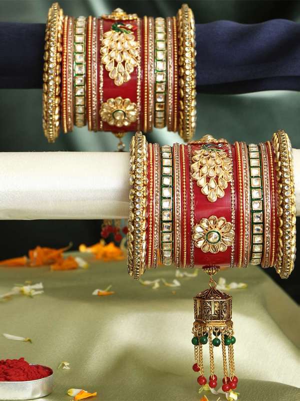 Gold Plated Stone Bridal Chuda