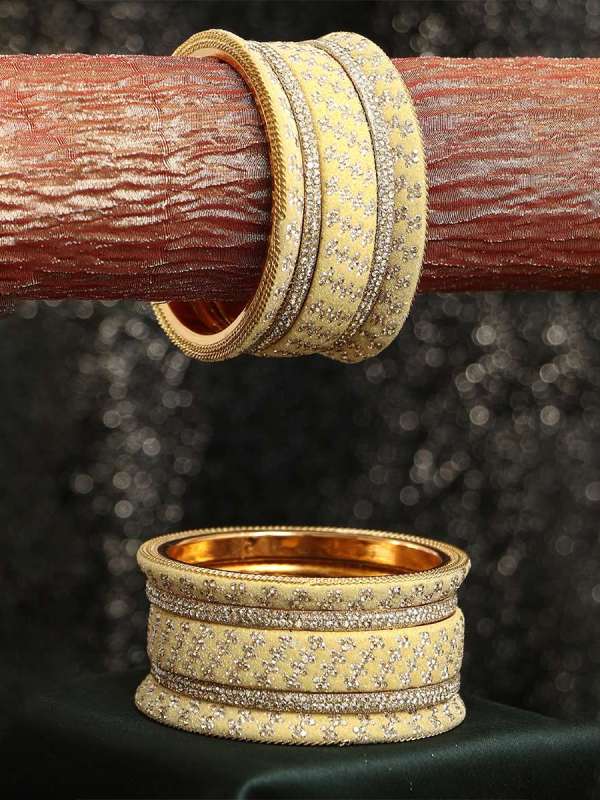 Gold Plated Stone Kundan Bangle