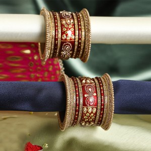 Gold Plated Stone Dark Bridal Chuda