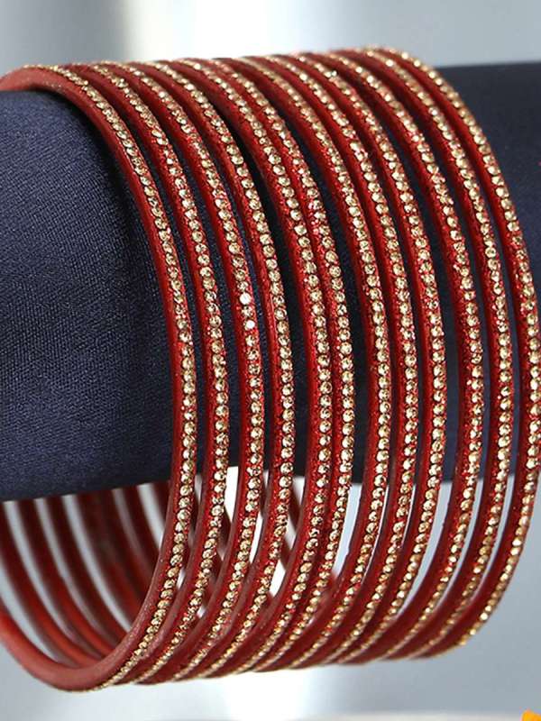 Set of 12 Red Stone Bangles