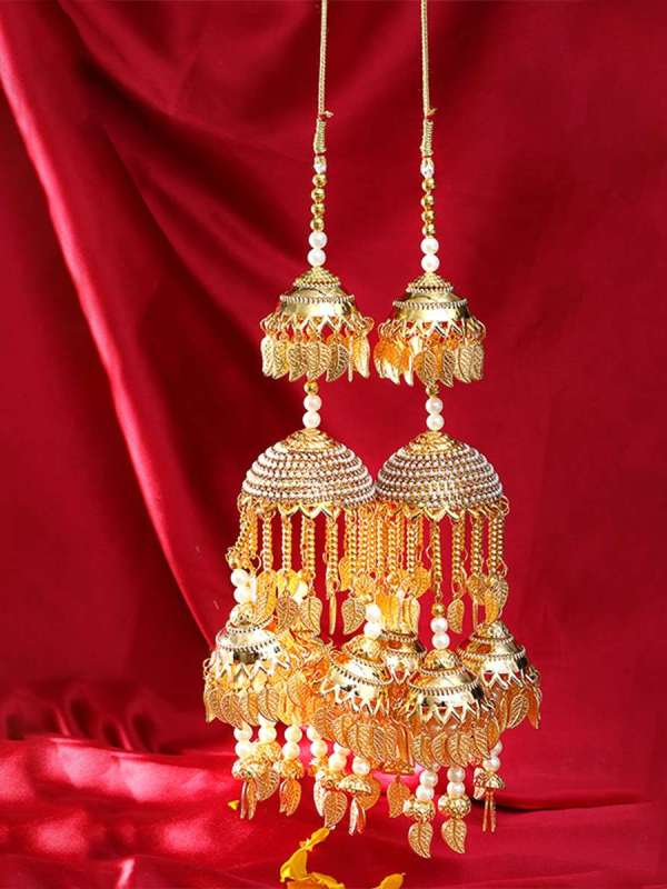 Gold Plated Pearls leaf Kaleeras