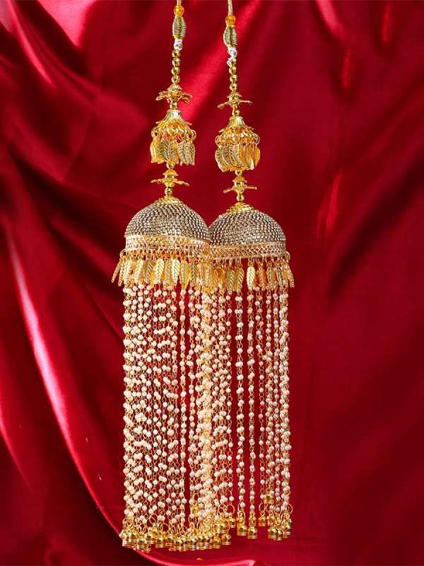 Gold Plated Pearls leaf Kaleeras