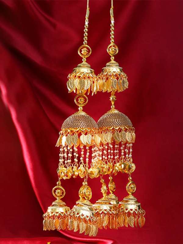 Gold Plated Pearls leaf Kaleeras