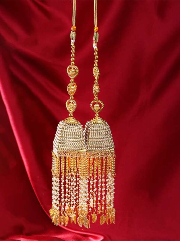 Gold Plated Pearls leaf Kaleeras