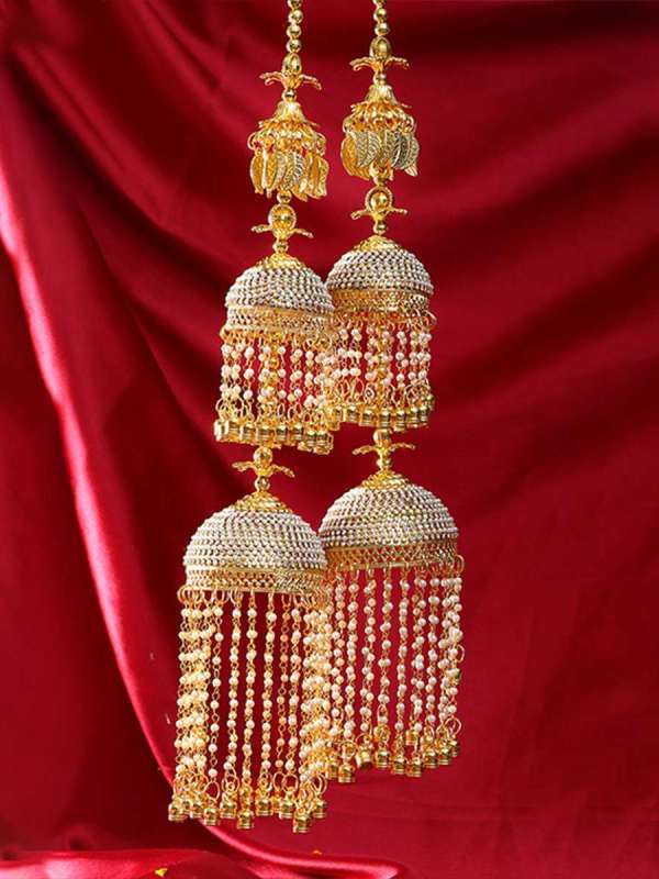 Gold Plated Pearls leaf Kaleeras