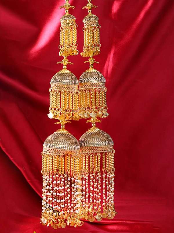 Gold Plated Pearls leaf Kaleeras
