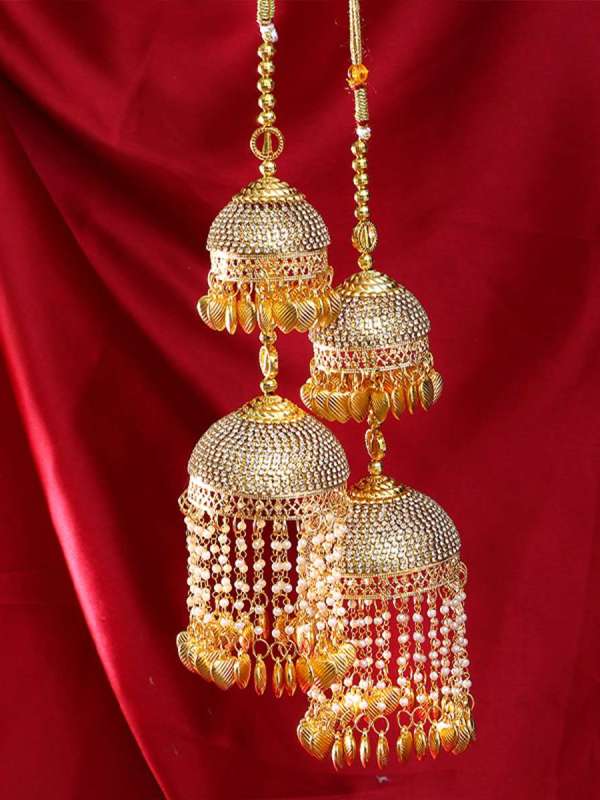 Gold Plated Pearls leaf Kaleeras