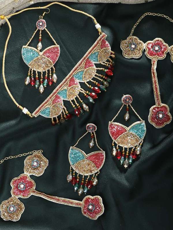 Multi with Hand Chain Jewellery Set