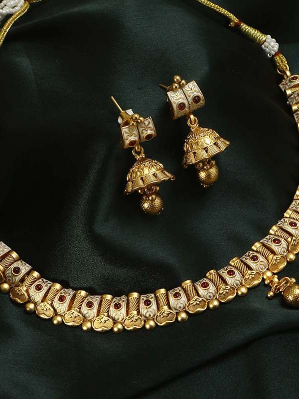 Gold Plated Pearl Jewellery Set