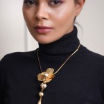 24CT Gold Plated Petals & Pearl Design Necklace